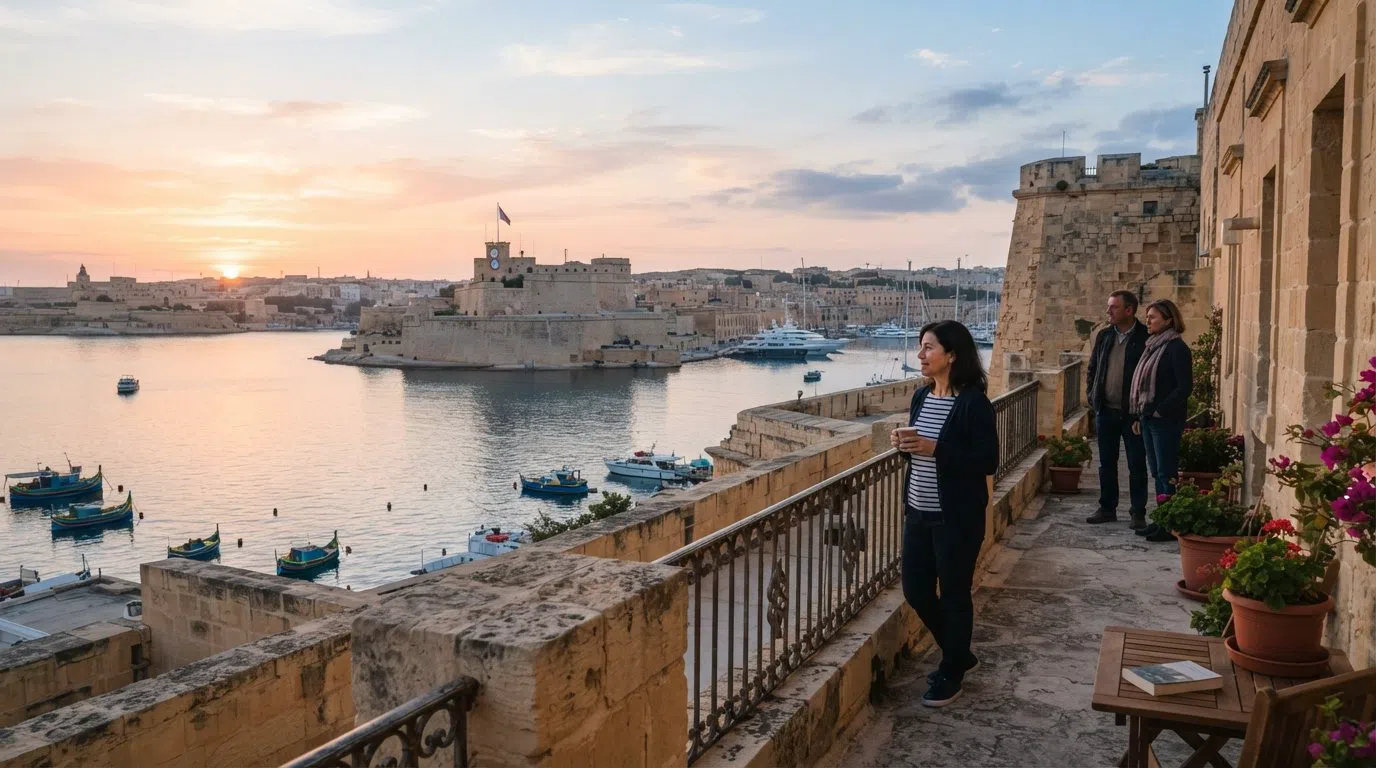 St. Barbara Bastion, Valletta: byens mest stille udsigt fra havemurene